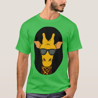 Girafffe met zonnebril t-shirt