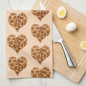 Giraffic Hearts Tiled Pattern Theedoek (Quarter Fold)