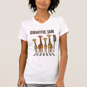 Giraffic Jam Grappige Giraffe Overstekend Vintage T-shirt