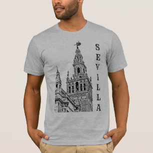 Giralda Sevilla Cathedral Andalusië, Spanje. T-Sh T-shirt