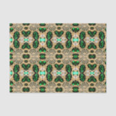 girale mode kunst deco goudgroen tissuepapier (Voorkant)