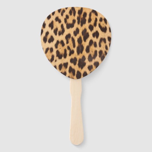 girale , wilde safari partij leopard print handwaaier (Achterkant)