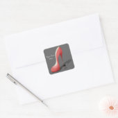 Girant Red Stiletto - Hiel Dancer Vierkante Sticker (Envelop)