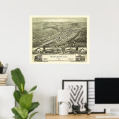 Girardville, PA Panoramic Map - 1889 Poster (Thuiskantoor)