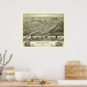 Girardville, PA Panoramic Map - 1889 Poster (Keuken)