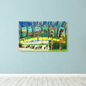 Girdwood, Alaska - Grote lettertjes Canvas Afdruk (Insitu (Houten vloer))