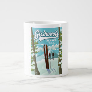 Girdwood Alaska om te skiën Extra Grote Beker