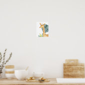 Girffe Safari Oerwoud Baby Nursery Print (Keuken)