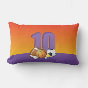 Girl 10th Birthday Sports Balls Kussen