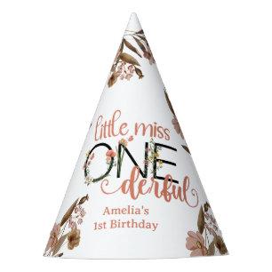 Girl 1st Birthday   Miss Onederful Feesthoedjes