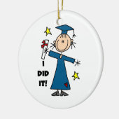 Girl Afstuderen Keramisch Ornament (Links)