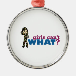 Girl Air Force Metalen Ornament