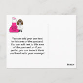 Girl All About Science Merci Carte Postale (Dos)
