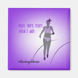 Girl Amputee Runner Magnet Magneet