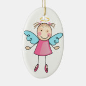 Girl Angel Keramisch Ornament (Rechts)