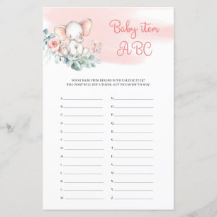 Girl Baby Elephant Eucalyptus Baby ABC