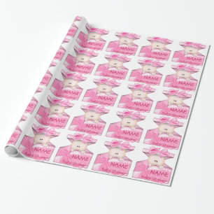 Girl Baby shower Gift Wrapping paper Cadeaupapier