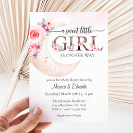 Girl Baby shower Invitation Kaart