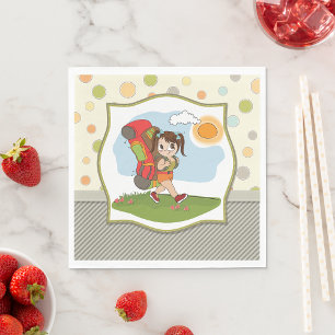 Girl Backpack Paper Napkins Servet