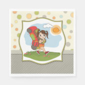 Girl Backpack Paper Napkins Servet (Voorkant)