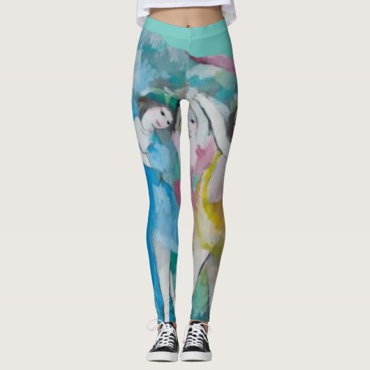Girl Ballerina Dancers Thunder_Cove Leggings (Voorkant)