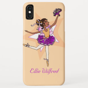 Girl ballerina peach donker haar iPhone XS max hoesje