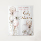 Girl Balloon Baby shower Backdrop Wandkleed (Voorkant)