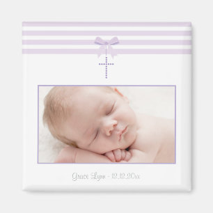 Girl Baptism/Christening Favor - Photo Magnet