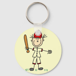Girl Baseball Player Tshirts en Gifts Sleutelhanger
