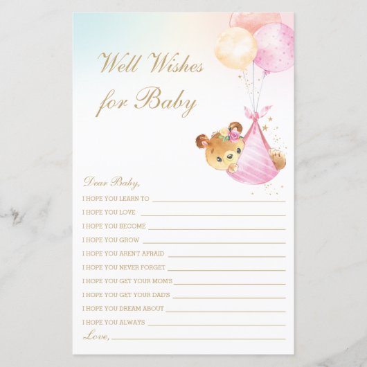 Girl Beer Balloons Nou wil Baby shower (Voorkant)