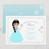 Girl Birthday-uitnodigingen Kaart (Voorkant / Achterkant)