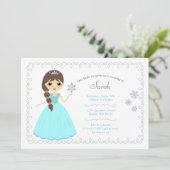 Girl Birthday-uitnodigingen Kaart (Staand voorkant)