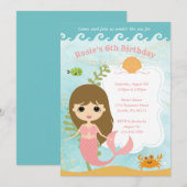 Girl Birthday-uitnodigingen Kaart (Voorkant / Achterkant)