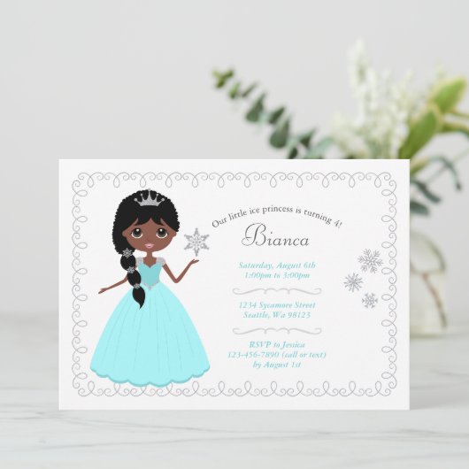 Girl Birthday-uitnodigingen Kaart (Staand voorkant)