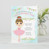 Girl Birthday-uitnodigingen Kaart (Staand voorkant)