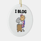 Girl Blogger Keramisch Ornament (Rechts)
