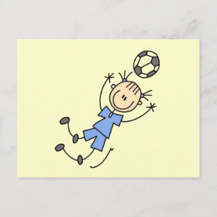 Girl Blue Soccer Uniform Tshirts en Gifts Briefkaart