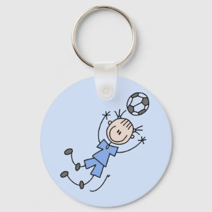 Girl Blue Soccer Uniform Tshirts en Gifts Sleutelhanger