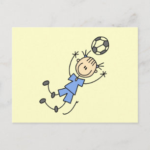 Girl Blue Uniform Soccer Player T-shirts en cadeau Briefkaart