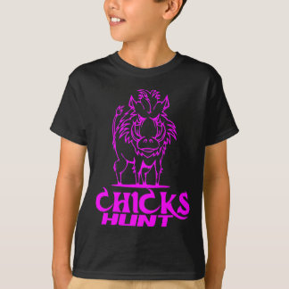 GIRL BOAR HUNDING T-SHIRT