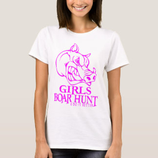GIRL BOAR HUNDING T-SHIRT