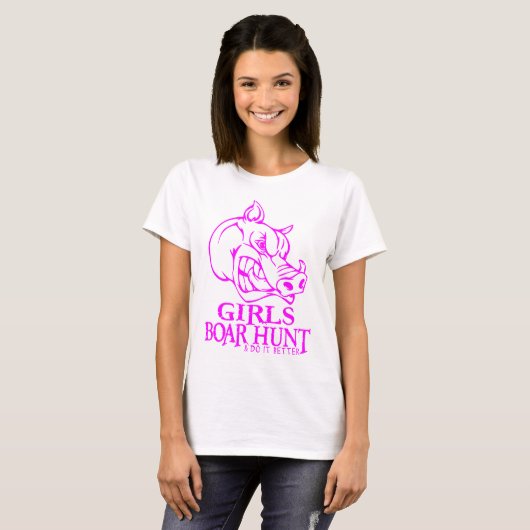 GIRL BOAR HUNDING T-SHIRT (Voorkant volledig)