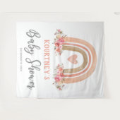 Girl Boho Rainbow Baby shower Tapestry Wandkleed (Voorkant (horizontaal))