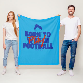 Girl Born to Play Football Fleece Deken