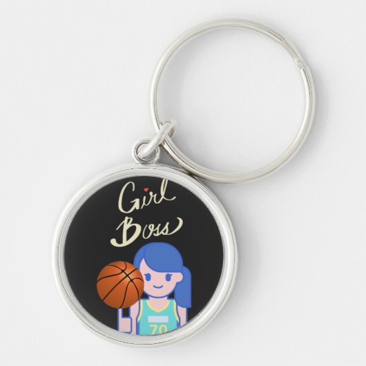 Girl Boss Basketball Sleutelhanger (Voorkant)