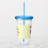 Girl Boss | Blonde Lady Glass | Geel Acryl Drinkbeker (Rechts)