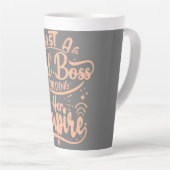 Girl Boss bouwt haar Empire Word Art Latte Mok (Rechterhoek)