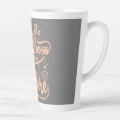 Girl Boss bouwt haar Empire Word Art Latte Mok (Rechts)