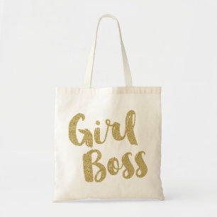 GIRL BOSS Faux Sparkle Gold Foil Kijk opnieuw brui Tote Bag
