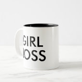 Girl Boss | Funny Humor Slogan Mok (Voorkant links)